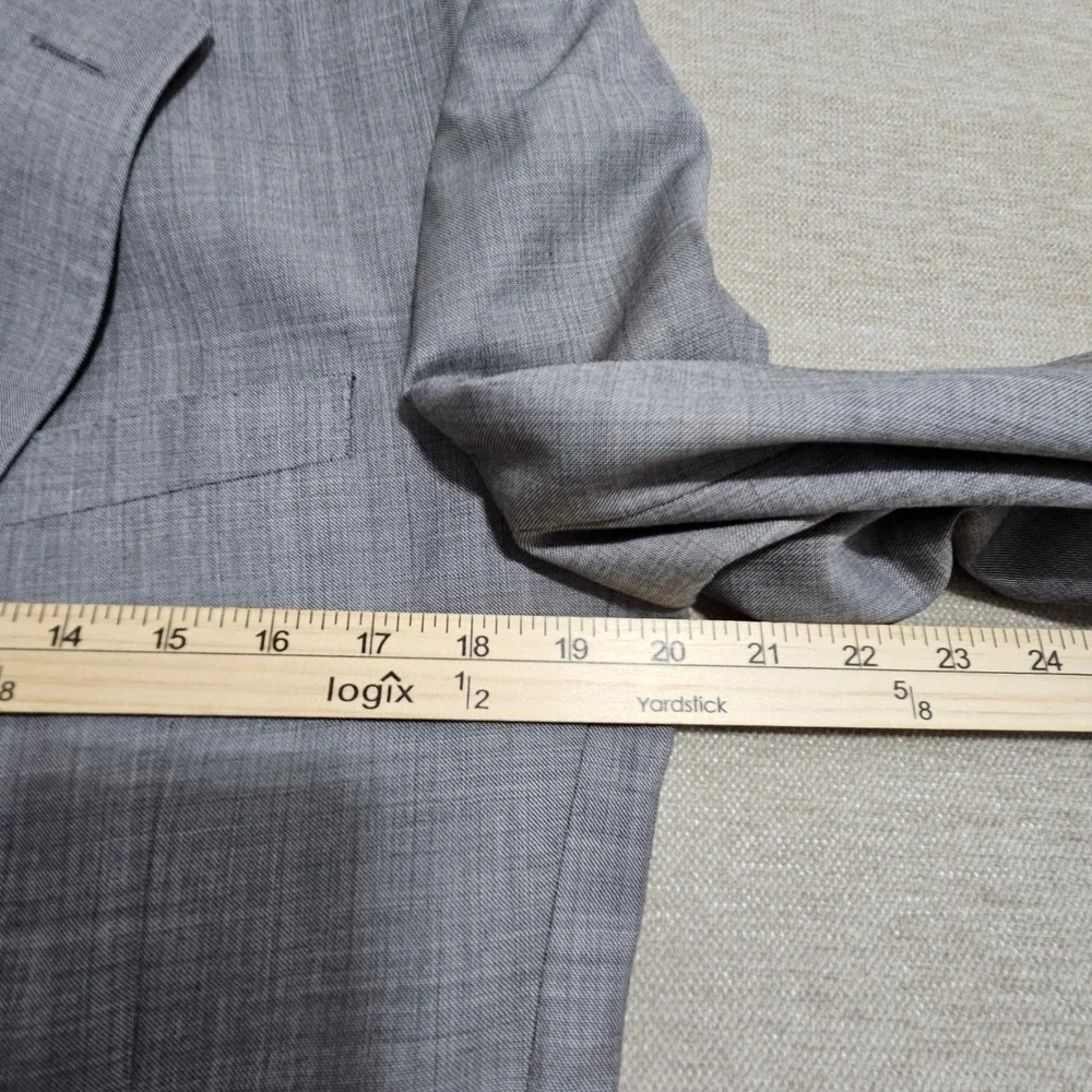 Brooks Brothers 346 Suit Mens 40R Grey Regent Fit Sharkskin Wool Double Vent